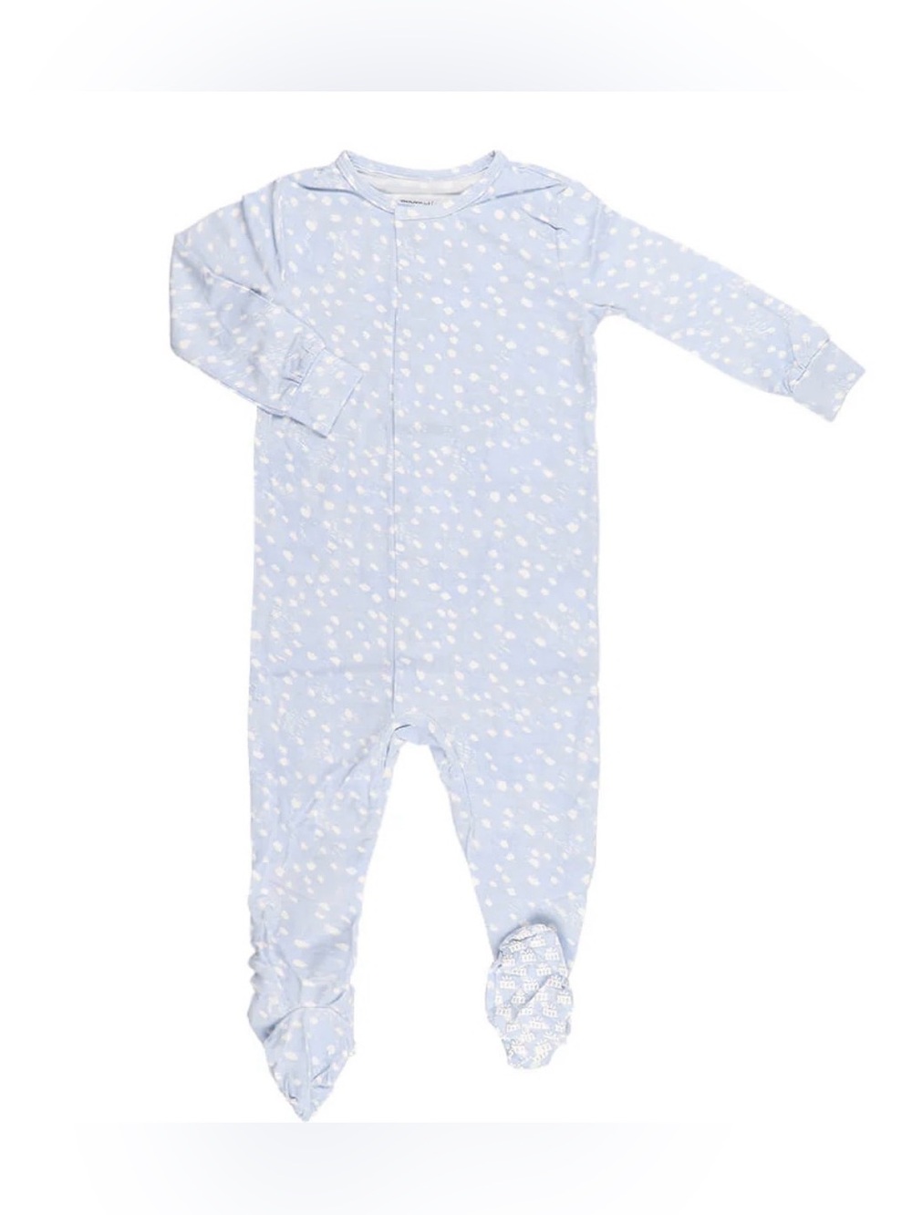 MAGNETIC ME Blue Doeskin Modal Magnetic Footie- 3-6M - Picture 1 of 5